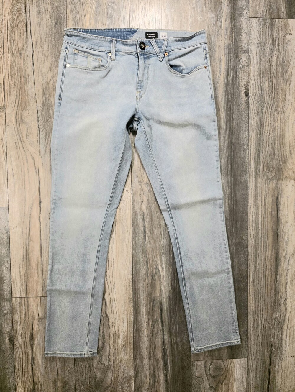 Volcom Light Blue Skinny Jeans - Mens Stretch Denim